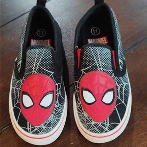 Slip-On Marvel Spider-Man Size 11 Toddler Sneakers Black & Red